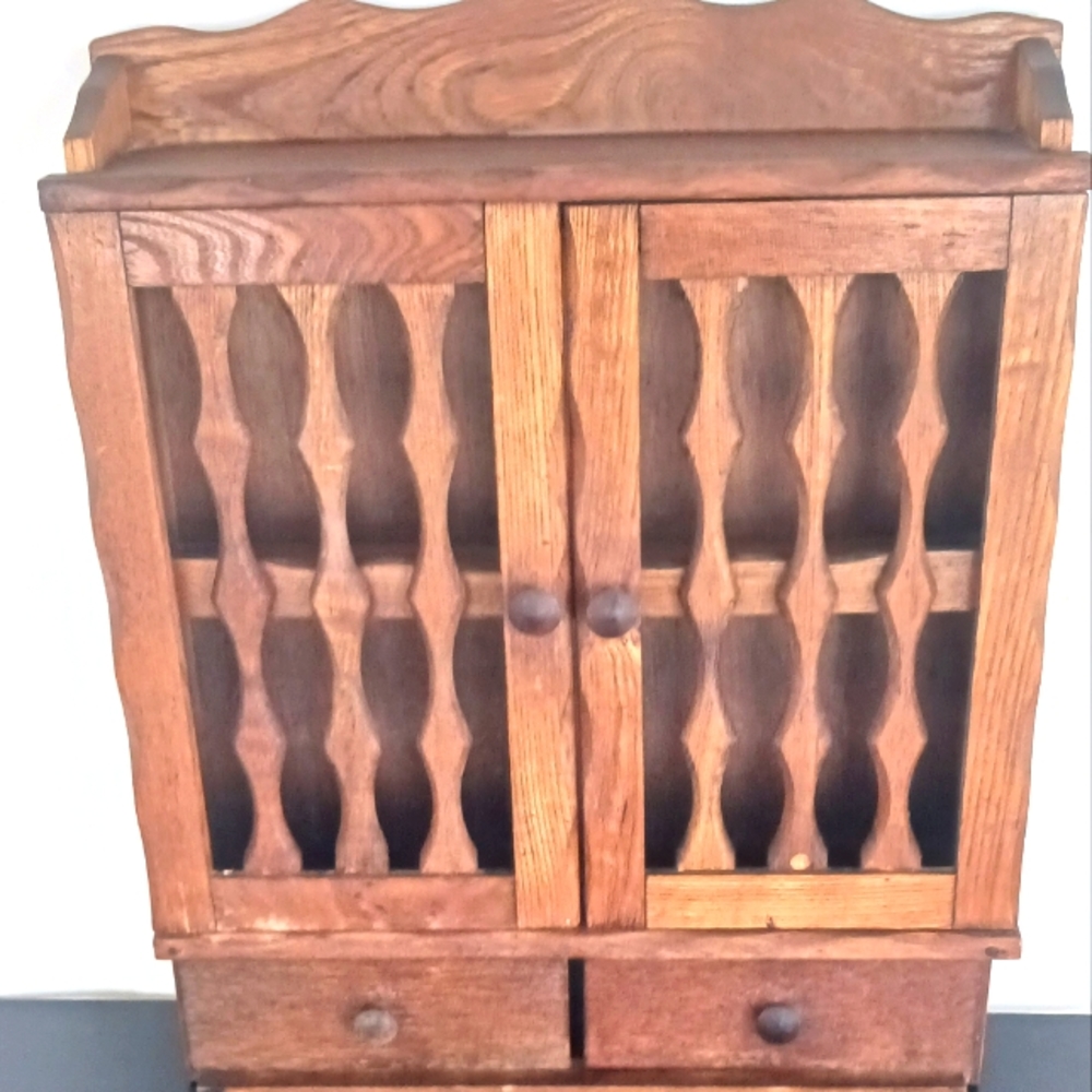 Wooden vintage spice rack